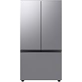 Samsung 30 Cu. Ft. Bespoke 3-Door French Door Refrigerator with Beverage Center, Stainless Steel, RF30BB6600QLAA