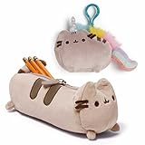 Gund Set of Pusheen Accessory Case and Pusheenicorn Backpack Clip Plush, School Office Accessories for Students Teens Boys and Girls