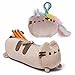 Gund Set of Pusheen Accessory Case and Pusheenicorn Backpack Clip Plush, School Office Accessories for Students Teens Boys and Girls