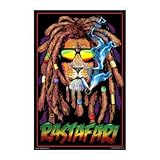 Rastafari Lion Blacklight Poster 24 x 36in