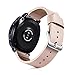 For Samsung Galaxy Watch 42mm Gear Sport Bands, 20mm Premium Soft Genuine Leather Watch Strap with Stainless Clasp, Replacement Band for Ticwatch E/Garmin Vivoactive 3 Smartwatch
