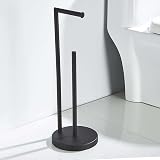 YUET Freestanding Toilet Paper Holder Steel 5 Roll Storage Black view 2