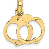 Gem And Harmony 14K Yellow Gold Handcuffs Charm Pendant (NO CHAIN), 02QGG7154