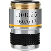 Acogedor 10X Achromatic Microscope Objective Lens 160/0.17 Biological | Eliminate Chromatic Aberration, Clear Contrast Image, Aluminum Alloy Shell, for Biological Microscope