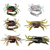 6pcs/lot 6 Color 2 Size Soft Fishing Crab Baits