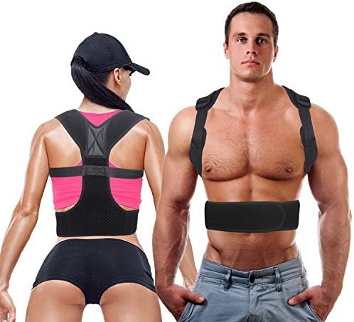 Posture Corrector for Women & Men Comfortable Upper Back Brace Clavicle Support Device for Thoracic kyphosis and Shoulder Waist Pain Relief (24"-47"Waist)