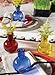 Ivy Lane Design 5-Pack Transparent Glass Vases, 3.5-Inch, Red