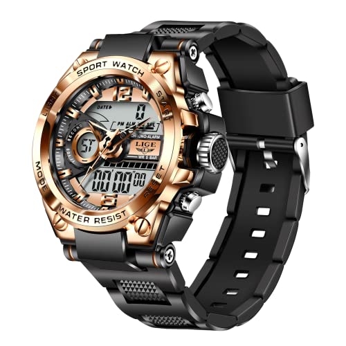 Men's Digital Sports Watch Military Large Face Waterproof Electronic Wrist  Watches for Men Resistant Stopwatch