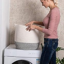 TerriTrophy 2pc Large Woven Storage Basket with