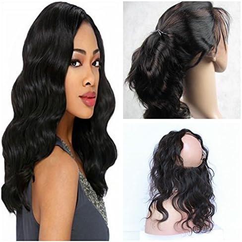 Derun Hair 8A grade Best Quality 100% Virgin Brazilian Human Hair 360 lace Frontal closure body wave 22x4x2 18 inches 360 degree natural color free part lace frontal