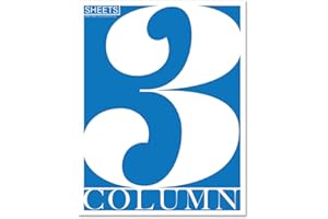 BookFactory 3 Column Ledger Sheets/Account Loose Paper/Accounting Paper (Three Columns Columnar Sheet Format)- 3 Hole Punched Loose Leaf Sheets, 50 Pgs, 8.5'' x 11'' (Made in USA)