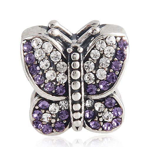 Butterfly Charm 925 Sterling Silver Beads fit for Fashion Charms Bracelets