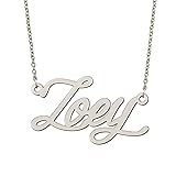 BYBWBL Zoey Name Pendant Necklace Silver Color