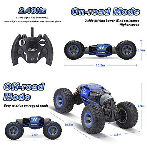 XIXOV Remote Control Car, Kids Toys Off Road Transform Racing Car 2.4Ghz 4WD Electric Motors Vehicles Buggy Hobby Car Outdoor for Adults - Thumbnail 5