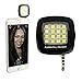 Grip Universal Portable Mini 16 LED Night Using Selfie Enhancing Dimmable Flash Cellphone Camera Flash Fill-in Light Pocket Spotlight Photo Speedlite Android Smartphone Tablets Camera iPhone (Black)