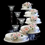 Efavormart Lovely 5 Tier Acrylic Crystal Glass Clear Cake Dessert Decorating Stand For Birthday Xmas Party Wedding