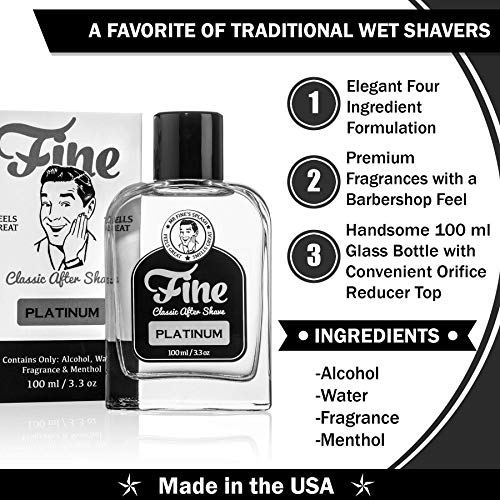 image for Fine Platinum Men's Aftershave - A Splash Of Classic Barbershop Afters