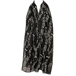 Wrapables Lightweight Musical Notes Long Scarf