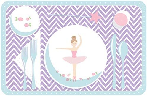 MRSGOODEMANNERS Children's Manners and Table Setting Placemat, Ballerina Girl