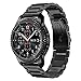 Shangpule Compatible Gear S3 Bands, Galaxy Watch 46mm Bands, 22mm Stainless Steel Metal Replacement Strap Bracelet Compatible Samsung Gear S3 Classic and S3 Frontier Smartwatch (Black)