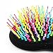 Celavi Rainbow Detangler Professional Salon Hair Brushes (Round Head w Mirror)