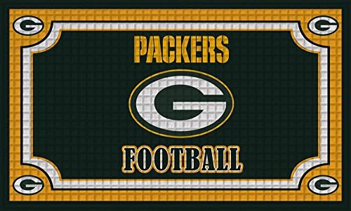Amazon Com Team Sports America Green Bay Packers Nfl Embossed Outdoor Safe Mat 30 W X 18 H Garden Outdoor
