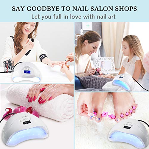 image for 48W UV Nail Lamp, CHIMOCEE Nail Dryer with Automatic Sensor and Switch