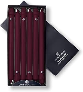 Colonial Candle Classic Taper Candle, 12 in, Mulberry
