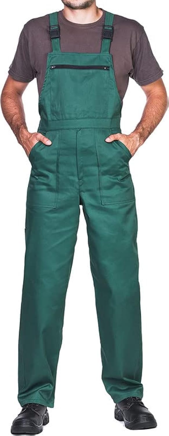 Men's overalls, work trousers, made in EU - Green -
