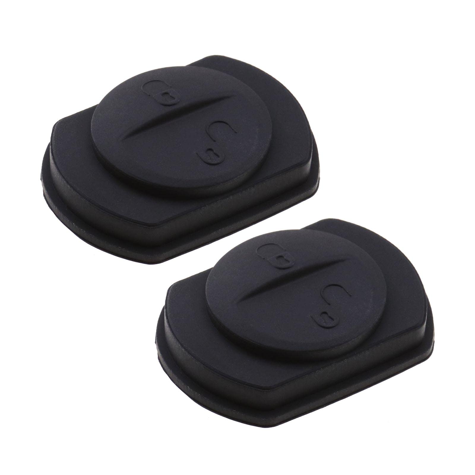ECSiNG 2PCS 2 Button Car Key Rubber Pad Protector Cover Case Compatible with Mitsubishi Colt/Warrior/Spacestar/Carisma Black Waterproof Scratch-resistant Auto Accessories