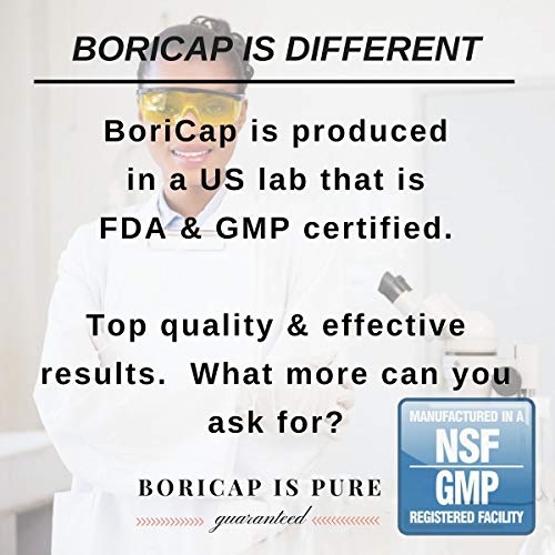 BoriCap Boric Acid Suppositories Contain Only Boric Acid, Gelatin
