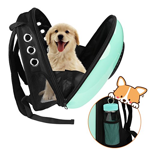 Blitzwolf Anzone Pet Portable Carrier Space Capsule Backpack, Pet Bubble Traveler Knapsack Multiple Air Vents Waterproof Lightweight Handbag for Cats Small Dogs & Petite Animals-Cyan,30L - Thumbnail 6