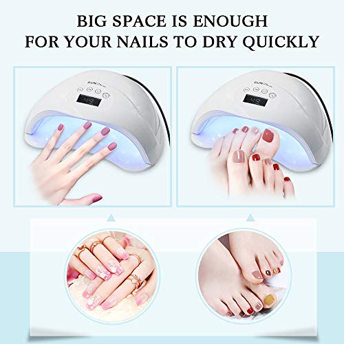 image for 48W UV Nail Lamp, CHIMOCEE Nail Dryer with Automatic Sensor and Switch