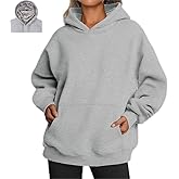 Bocianelli Womens Oversized Hoodies Satin lined Hoodies Oversized Sweatshirt Fall Sweaters Casual Y2K Jacket Clothes