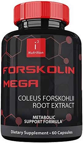i3 Nutrition Forskolin Mega : Coleus Forskohlii Extract 250 mg : 60 Capsules : Cutting Edge Metabolism Booster, Fat Burner, &amp; Natural Appetite Suppressant That Works
