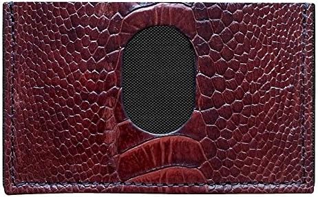 MSTRMND Collective Exotic Ostrich Leg Slimplistic Wallet (Chocolate Swirl)