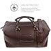 Weekender Bag, Haular Overnight Travel Carry-On Duffel Tote Holdall Bag [Brass Finishing] Canvas - Grey