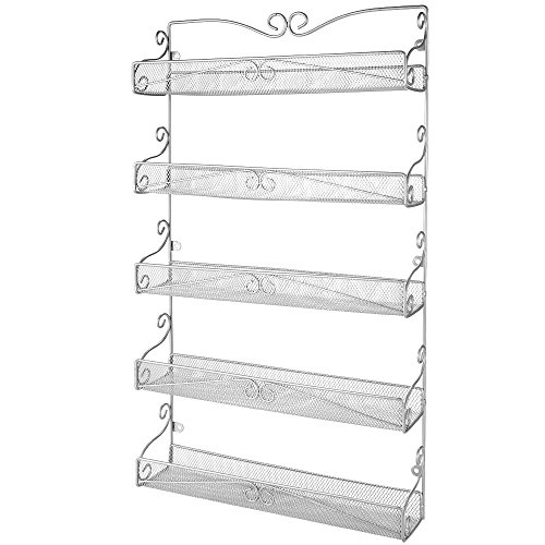 Hanging Wall Mounted Spice Rack Shelf Storage Organizer For Kitchen Cabinet Door Etc 5 Tier Buy Online In Israel At Desertcart