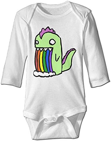 Rainbow Dinosaur Long Sleeves Newborn Baby Special Baby Climbing Clothes Size Key