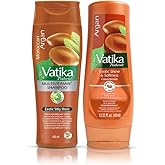 Vatika Naturals Argan Shampoo & Conditioner Duo – Deeply Nourishing Haircare, Repairs Damaged Hair, Hydrates & Tames Frizz, Brings silky shine to you hair, Suitable for All Hair Types