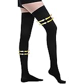 Myshear Medical Compression Stockings for Women and Men, 20-30 mmHg Thigh High Compression Socks, Closed Toe Graduated Compression Hoses, Long Circulation Pressure Stockings for Varicose Veins, Edema