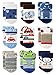 Growth Pal 9 Pack Non Skid Anti Slip Baby Socks with Grips Cotton Socks for Walking Toddlers 0-36 Months Boys-01