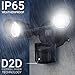 Hyperikon LED Security Light with Motion Sensor, 20W (100 Watt), Outdoor Flood Light Dusk to Dawn, 5000K, Black, IP65