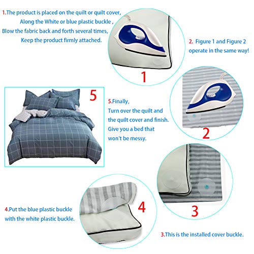 16 Pack Duvet Snap Clips Prevent The Bed Duvet from Shifting in The
