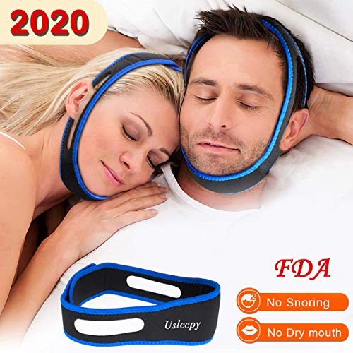 Anti Snoring Chin Strap, Comfortable Natural Snoring Solution Snore Stopper, Most Effective Anti Snoring Devices Stop Snoring Sleep Aid Snore Reducing Aids for Men and Women(Blue) - Thumbnail 7