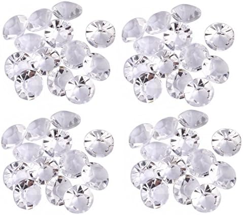 360pcs 12mm Clear Diamond Diamante Crystal Wedding Table Confetti