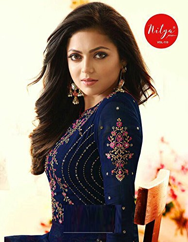 generic women's georgette semi-stitched anarkali salwar suit(vvmm1609_blue_free size)