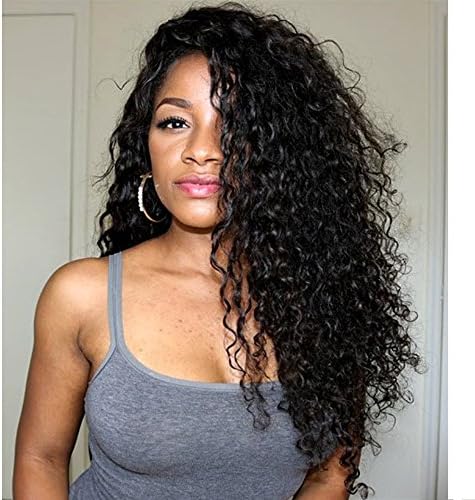 Addcolo 180% Heavy Density 360 Lace Front Wigs Human Hair Pre-Plucked Loose Curly Real Human Hair 360 Lace Wig For Black Women with Baby Hair(360 Lace Front Wig 14")