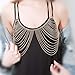 Bikini Bralette Chain Women Golden Tassel Harness Necklace