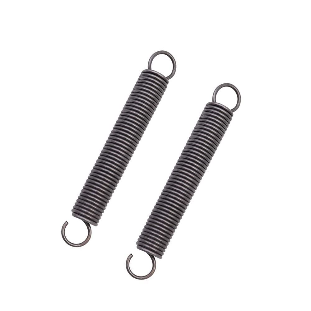 BDHI 2pcs 150mm Extended Compressed Spring Tension Spring - Silver Spring Steel - Dual Hook Ends - Tent Awning Caravan Accessory